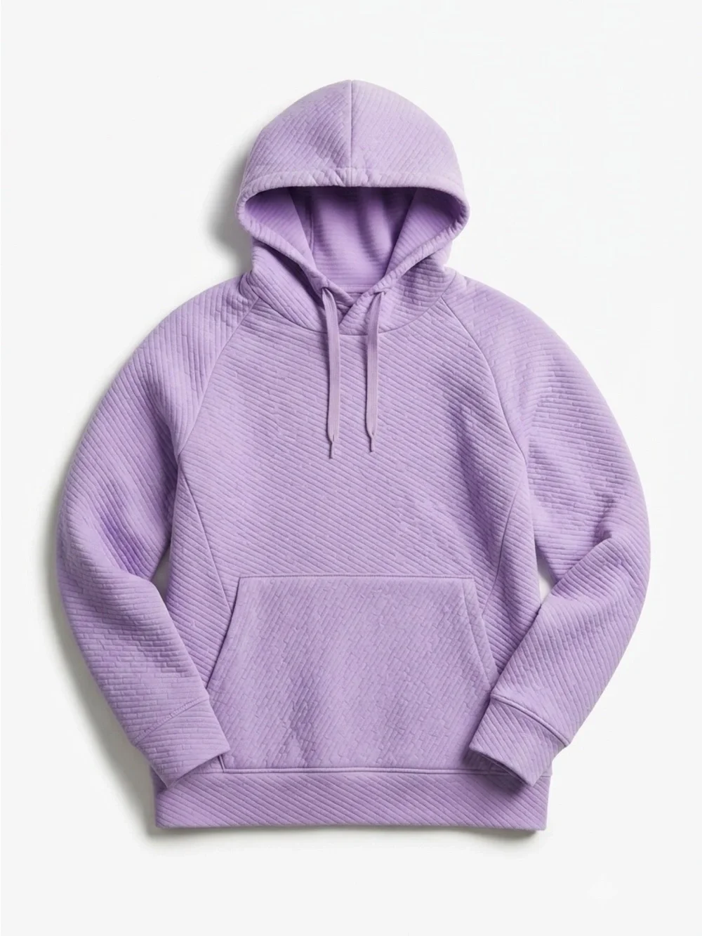 Vively Quilted Lavender Pullover Hoodie - Women's Medium